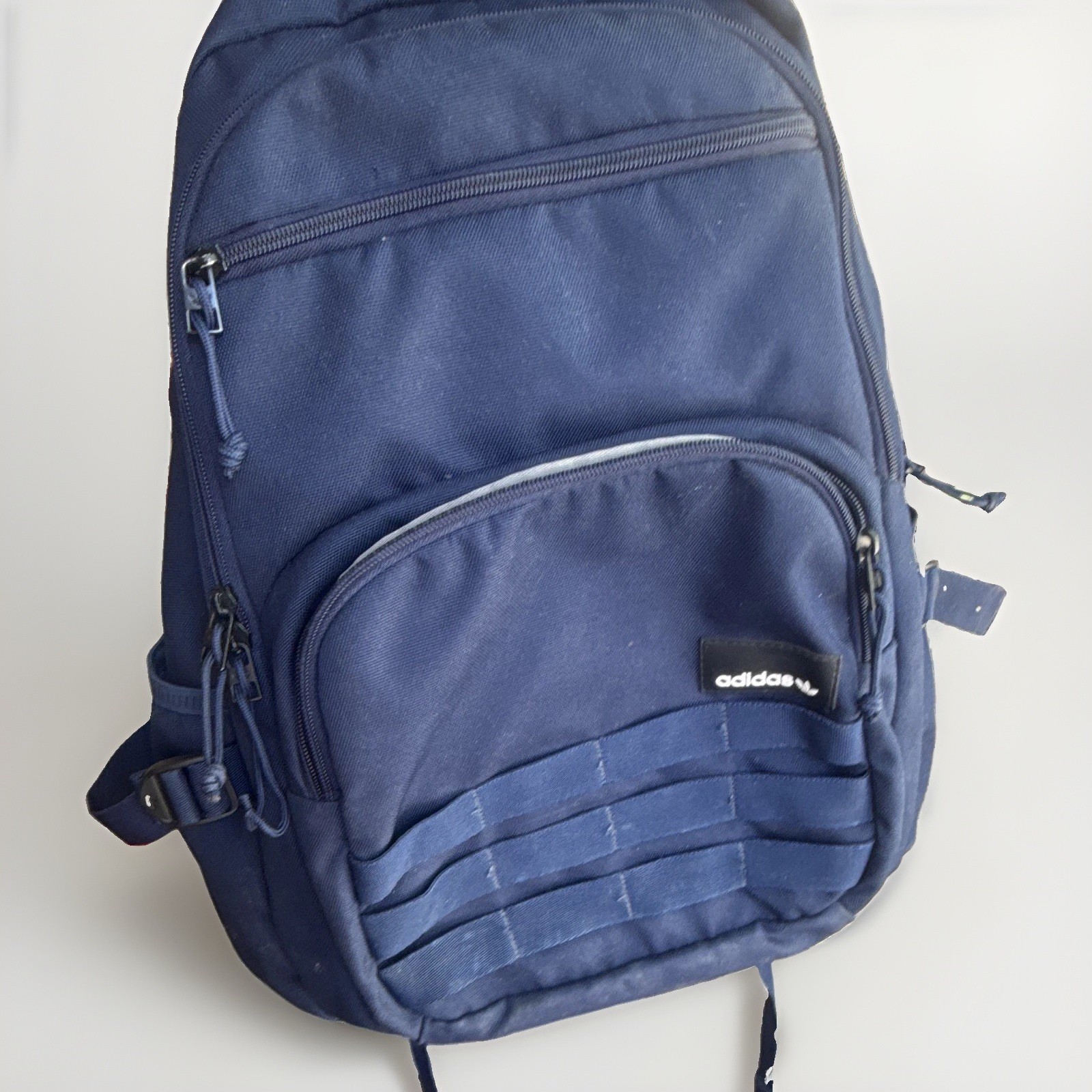adidas Blue Solid Backpack, Zip Closure, Adjustable Straps, Outer Pockets