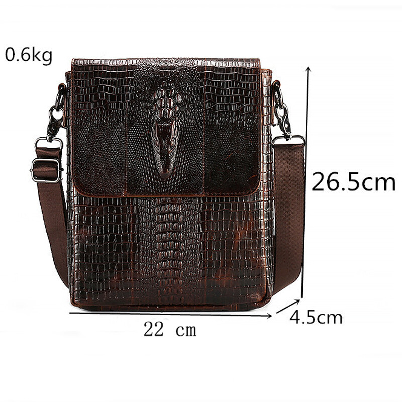Genuine Leather Men’s Shoulder Bag Crossbody Bag 8″ Messenger Bag New
