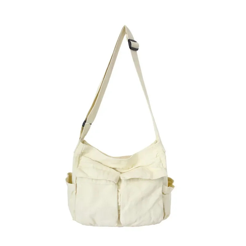 Canvas Messenger Bag Large Capacity Crossbody Shoulder Bag Casual School Travel