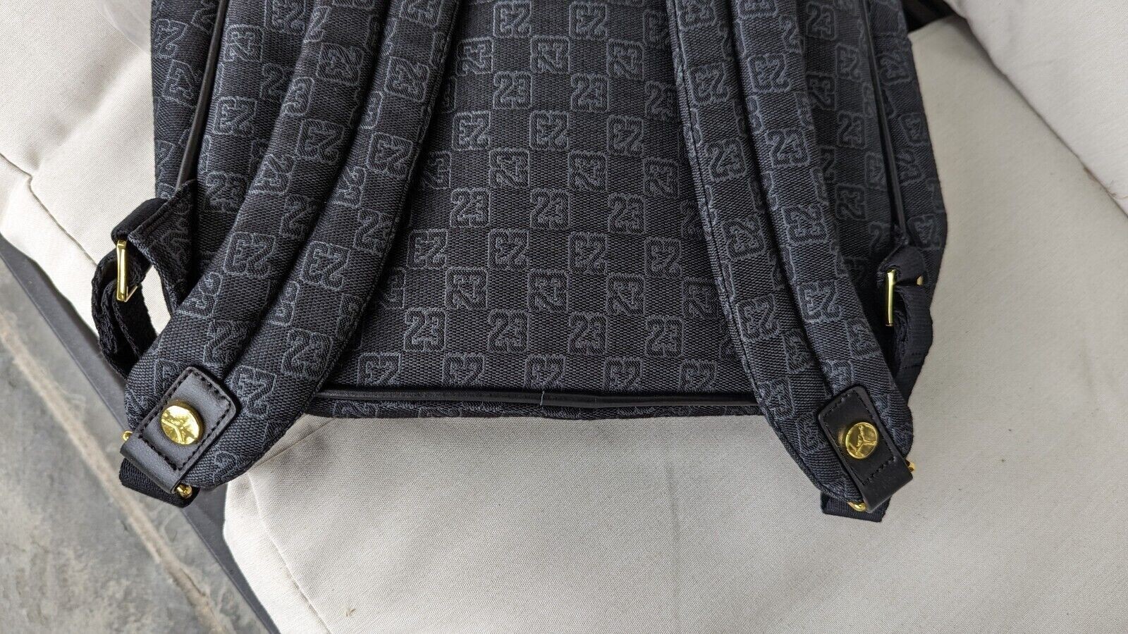 Nike Air Jordan Monogram Backpack Bag Black GOLD OVO Jumpman Jacquard LIMITED ED