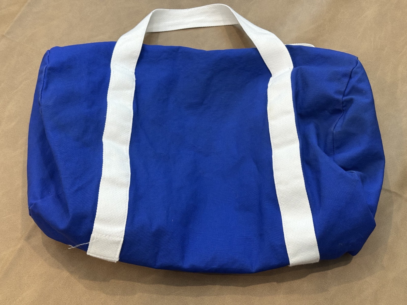 Vintage New York Thruway Duffle Bag Gym Canvas Blue White Augusta Sportswear USA