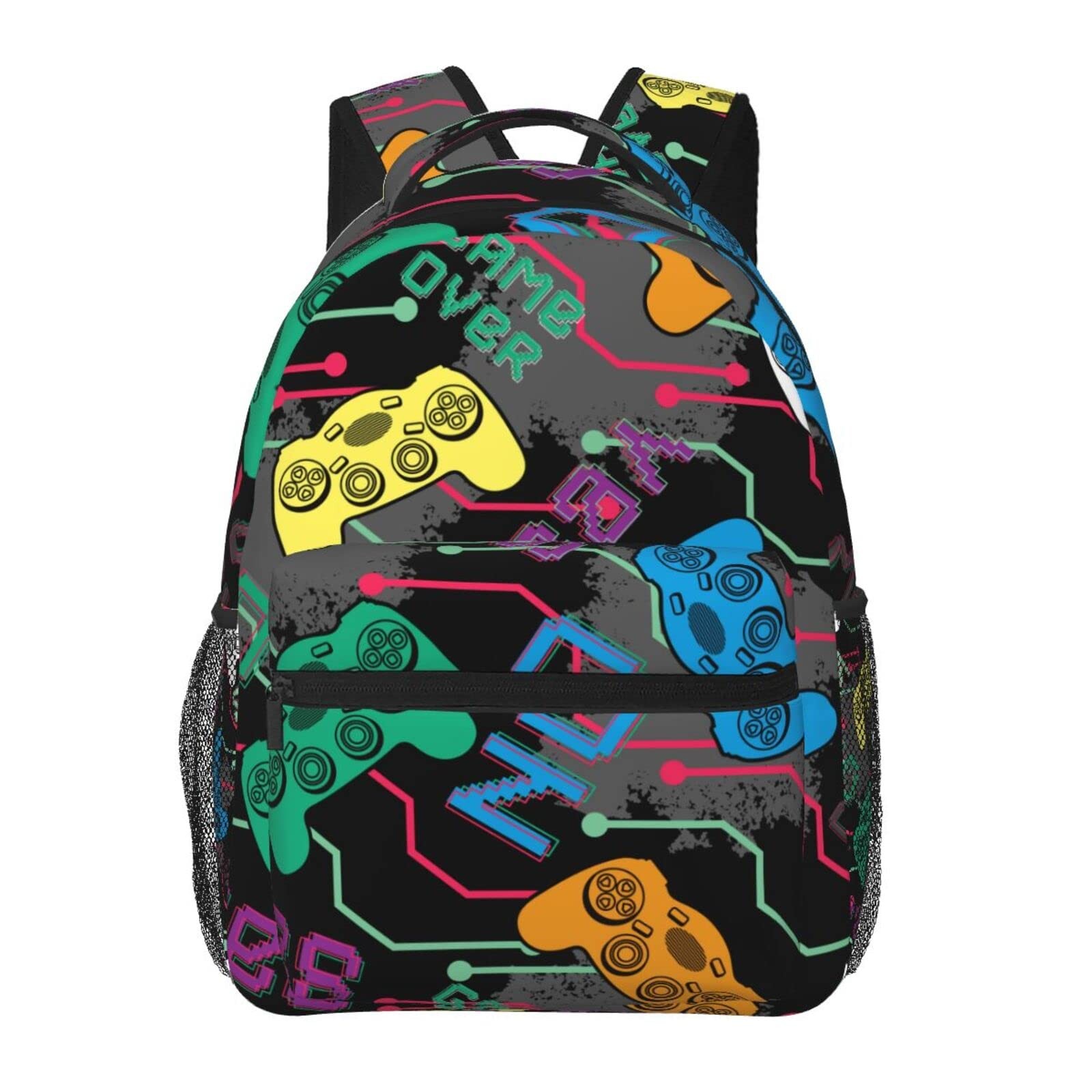 Colorful Game Joysticks Backpack School Bag Gamer Gamepad Laptop Travel Pockets