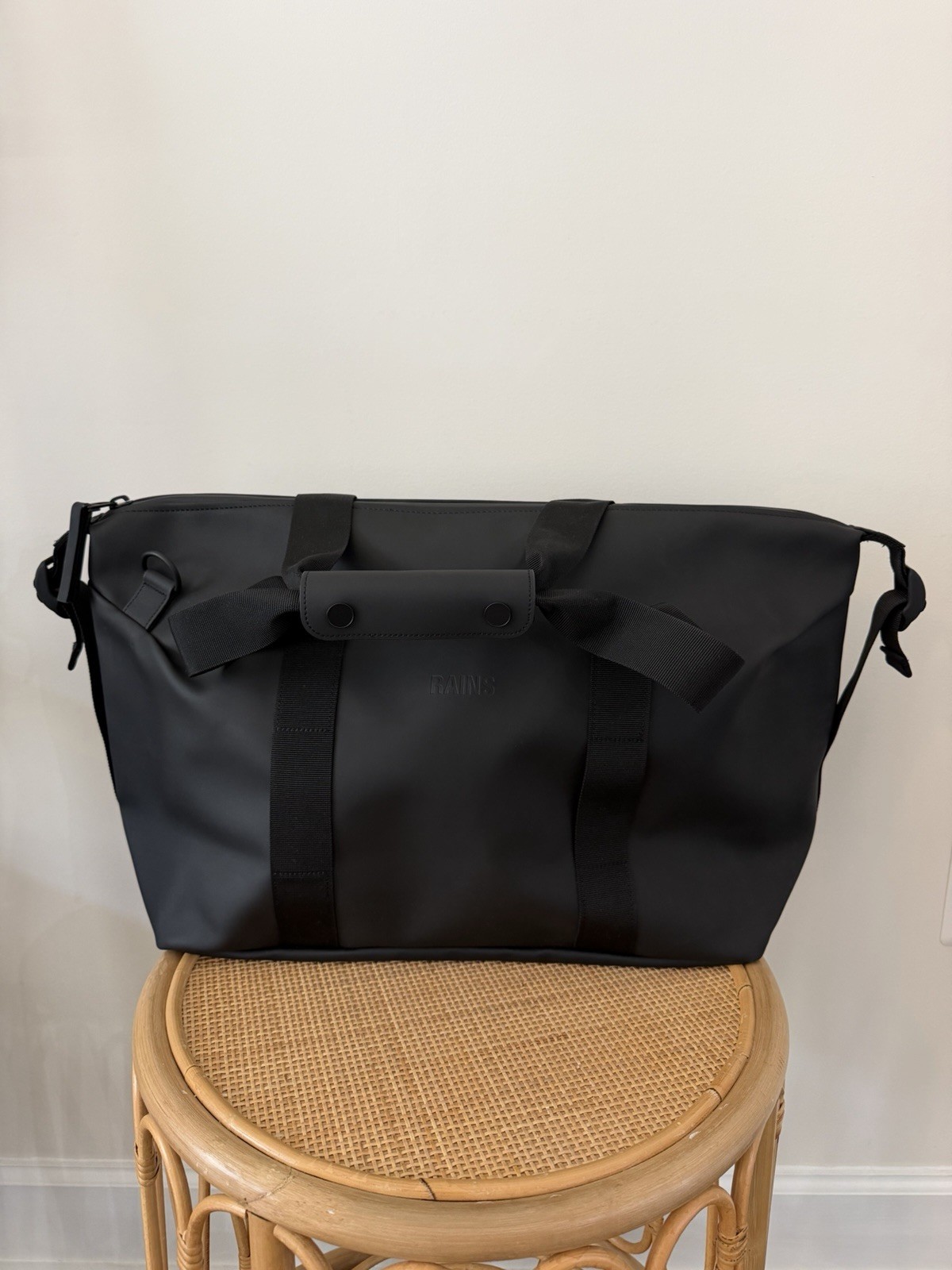 RAINS Hilo Weekender Duffel Bag Waterproof Gym Short Handles- No Shoulder Strap