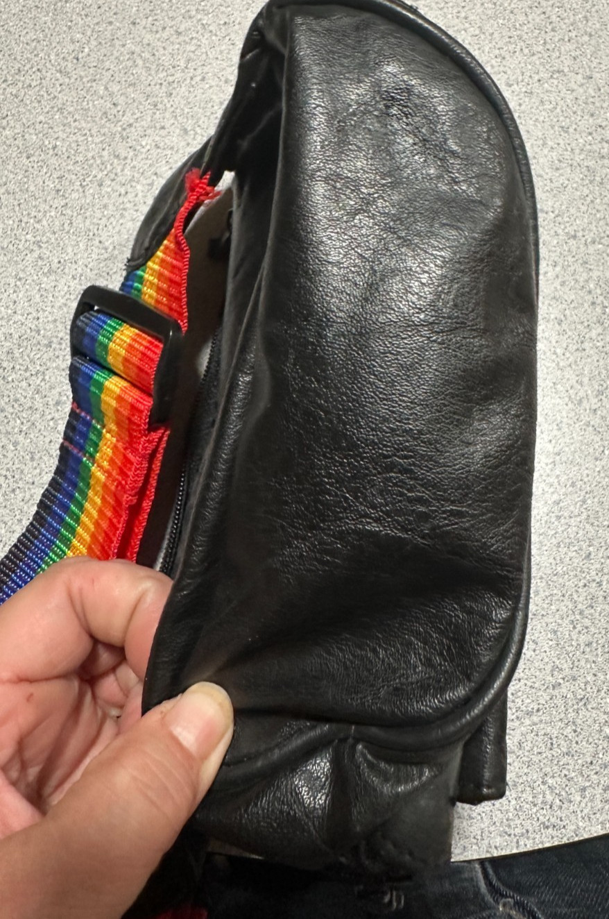 Trailmaker Fanny Pack Waist Bag Rainbow Faux Leather Pride LGBTQ NWOT