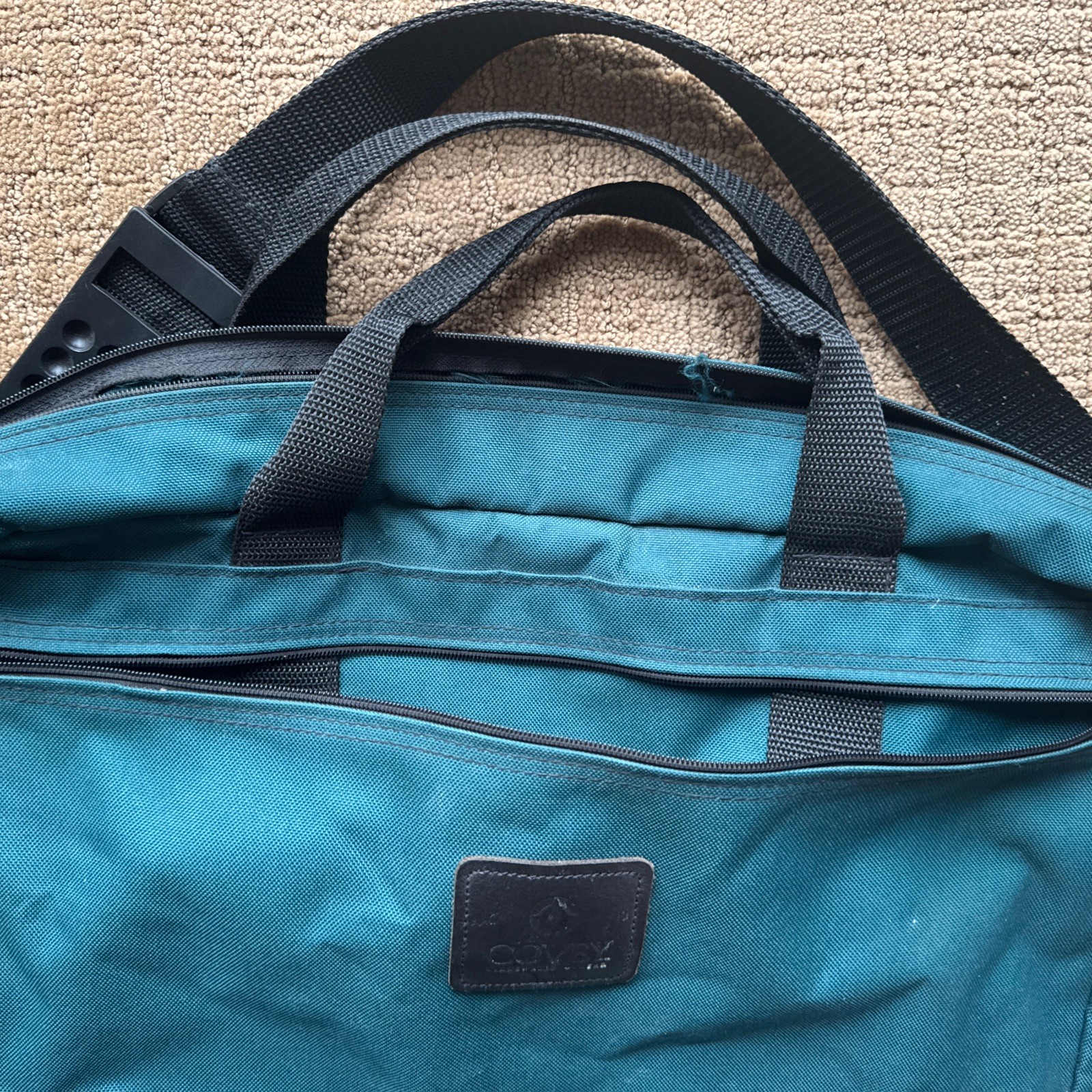 Forest Green, Water resistant, Laptop Bag W/ Carry Handle & Shoulder Strap