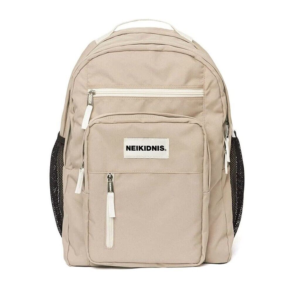 Neikidnis travel backpack / mens college backpack / womens school bag / beige
