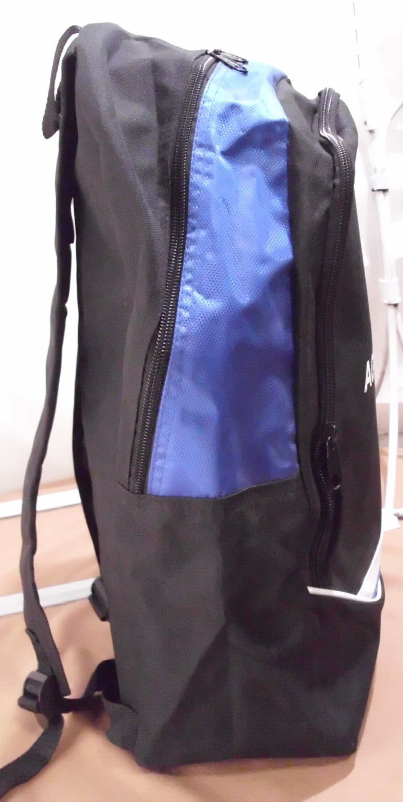 HIT PRODUCTS Backpack Zippable Pockets Adjustable Straps Agropur Black/Blue