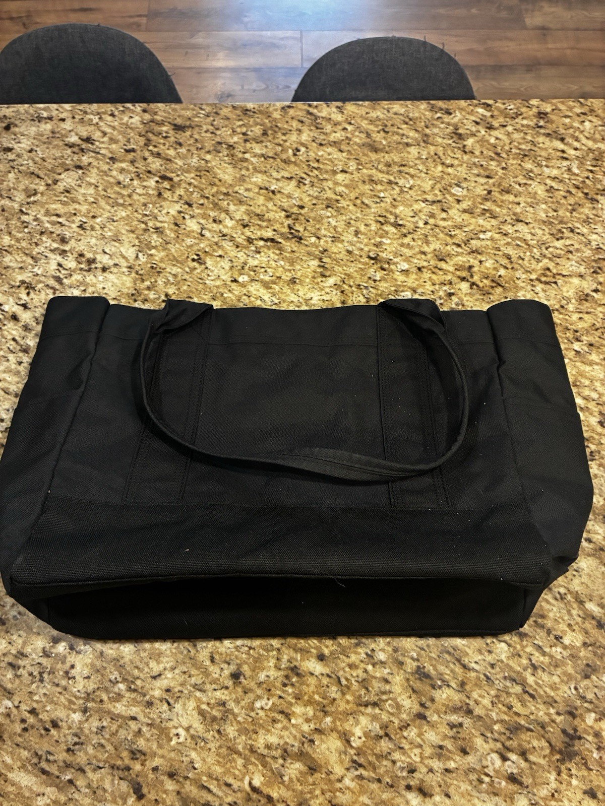 Carhartt Large Vertical Open Tote Bag Black Water Resistant Durable Work Tote