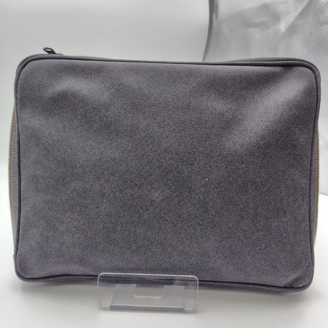 Dunhill Gray Polyester Leather Clutch Business Bag 35cm