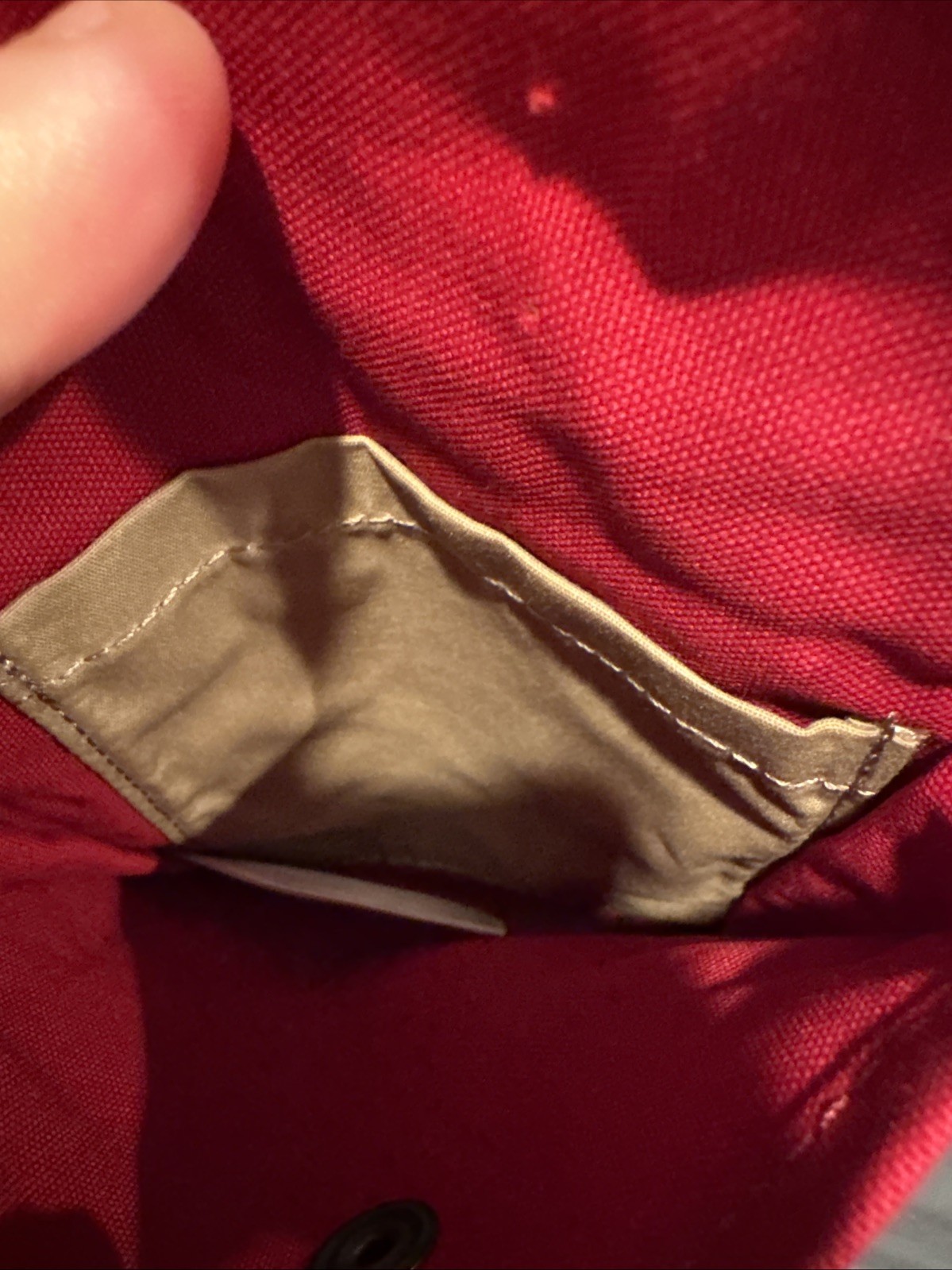 Red Fjallraven Pocket Bag G-1000 Heavy Duty Eco Fabric