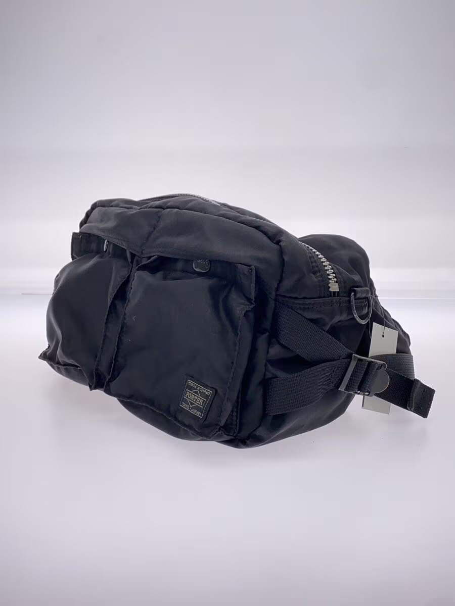 PORTER TANKER Waist Bag Nylon BLK Used Inner Fabric Stains