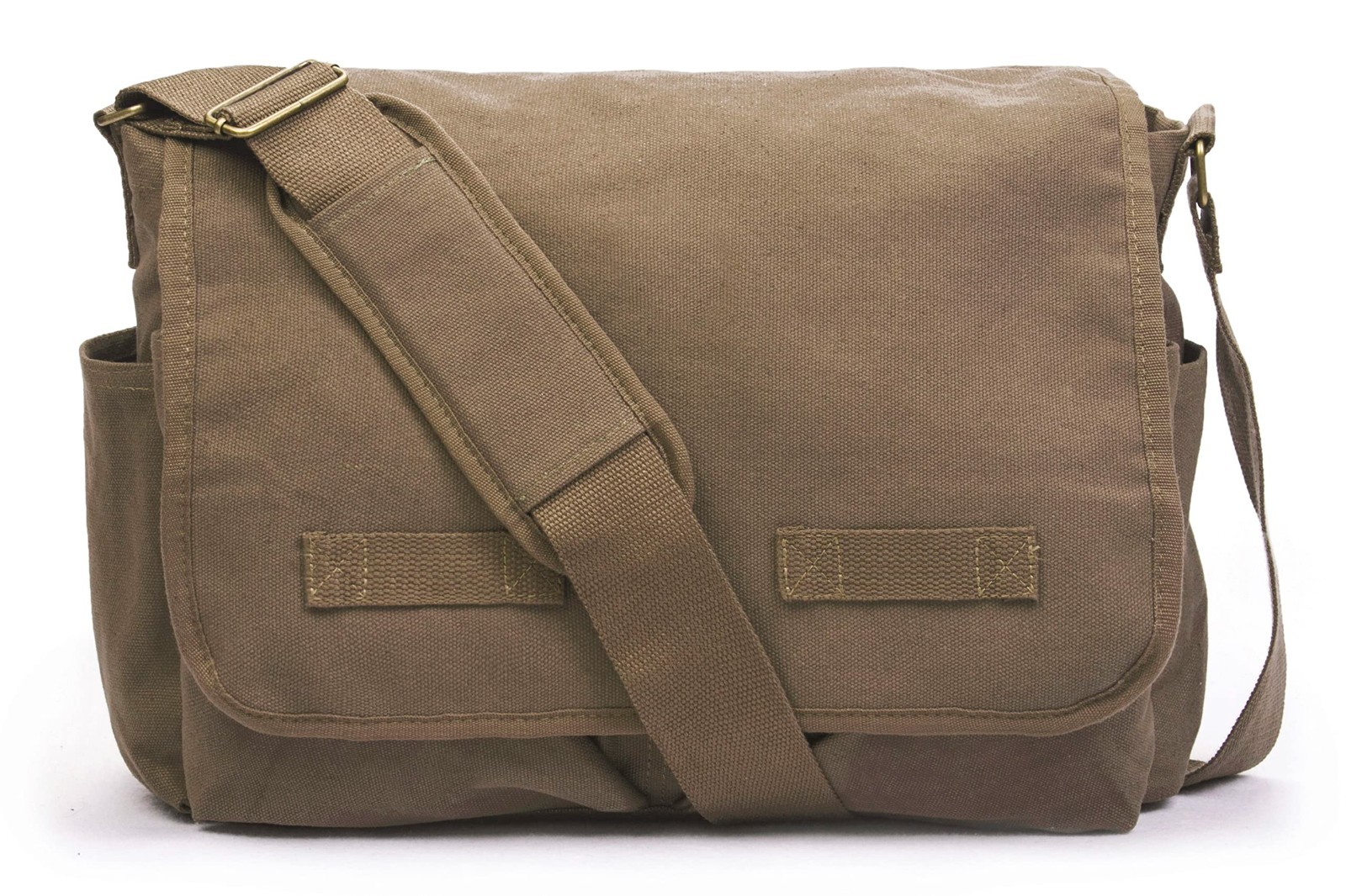 Vintage Messenger Bag – Heavyweight Cotton Canvas Shoulder Bag with Upgraded Fea