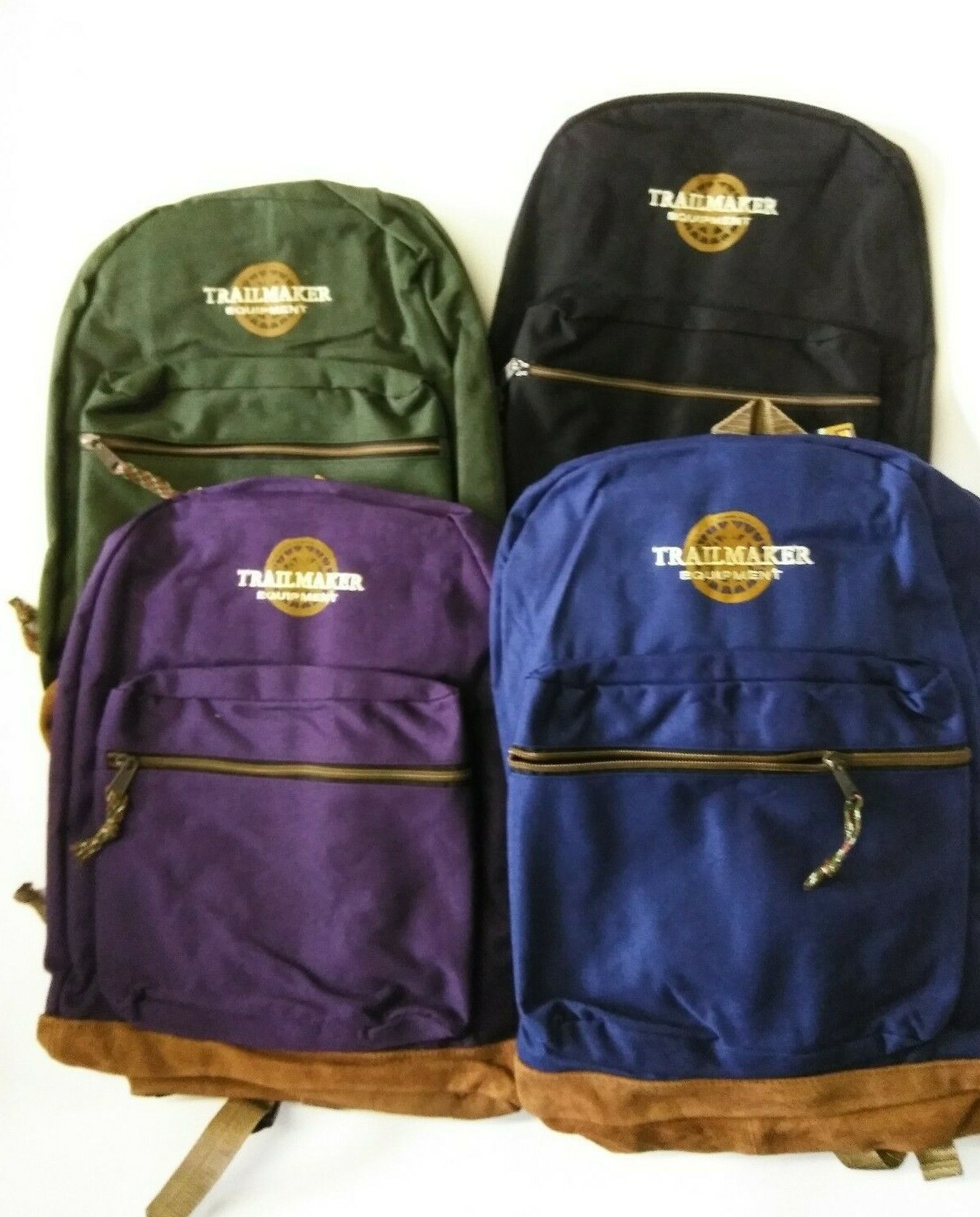 NEW TRAILMAKER EQUIPMENT BACKPACKS STRONG ZIPPERS DURABLE MATERIALS SUEDE BOTTOM