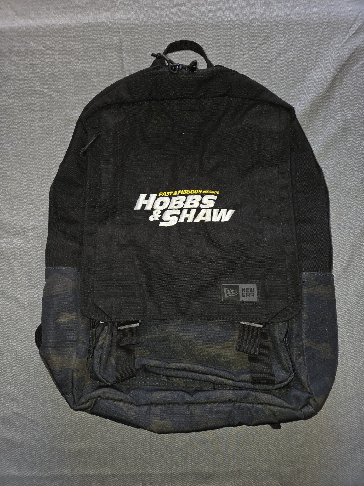 Fast & Furious Presents Hobbs & Shaw Movie New Era Black & Camo Promo Backpack