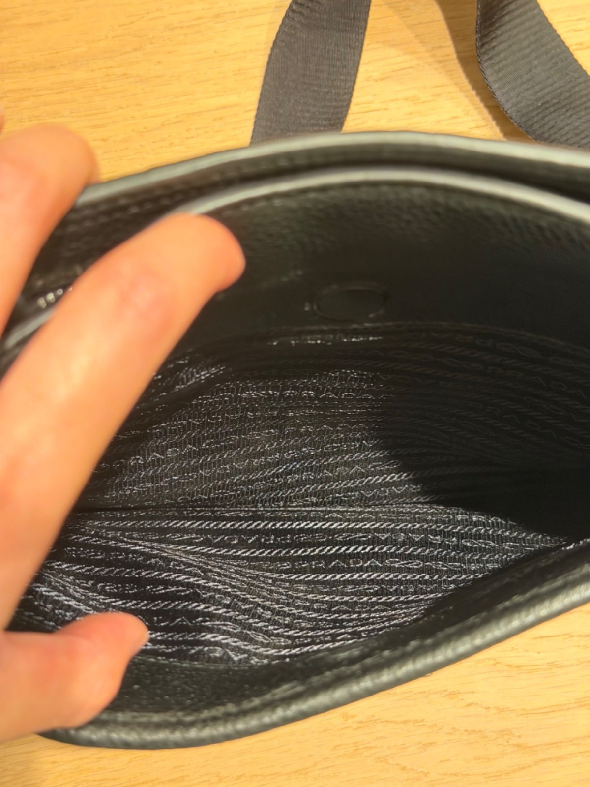 Prada Vitello City Messenger Bag Black Leather