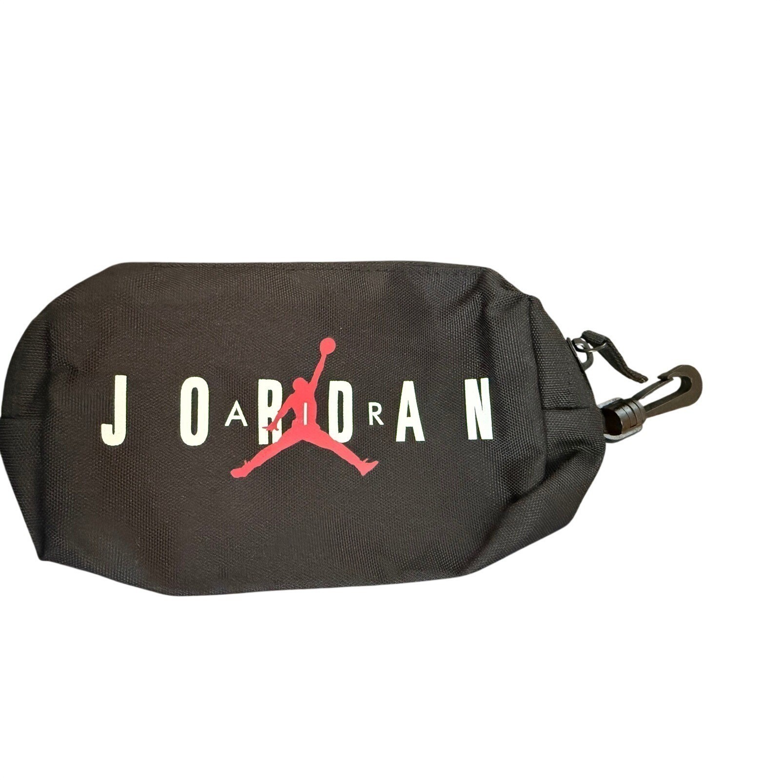 Air Jordan Jumpman Black Nylon travel Pouch Bag Clip Carabiner