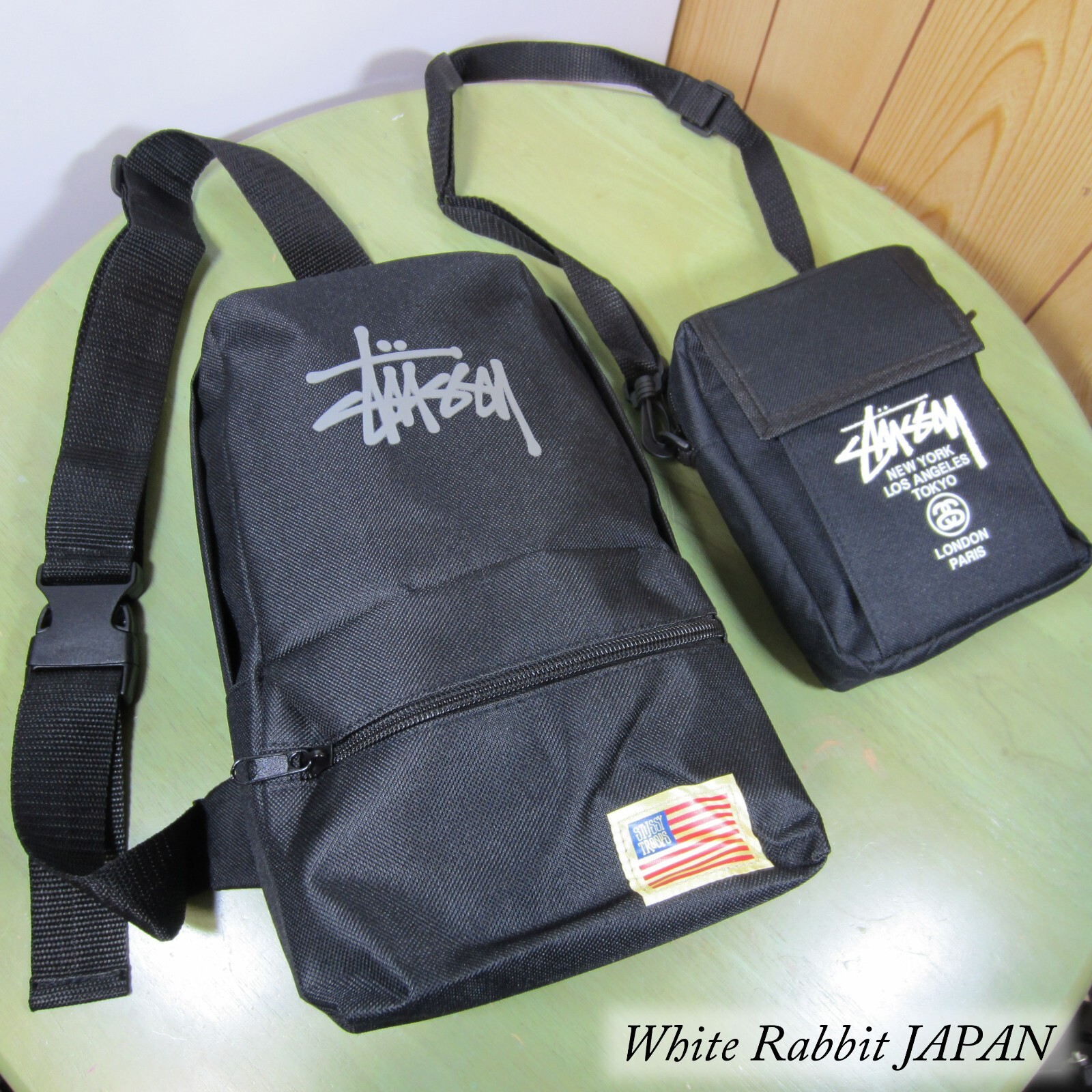 2 Set STUSSY Mini Shoulder Bag September 2014 & Sling Backpack September 2011