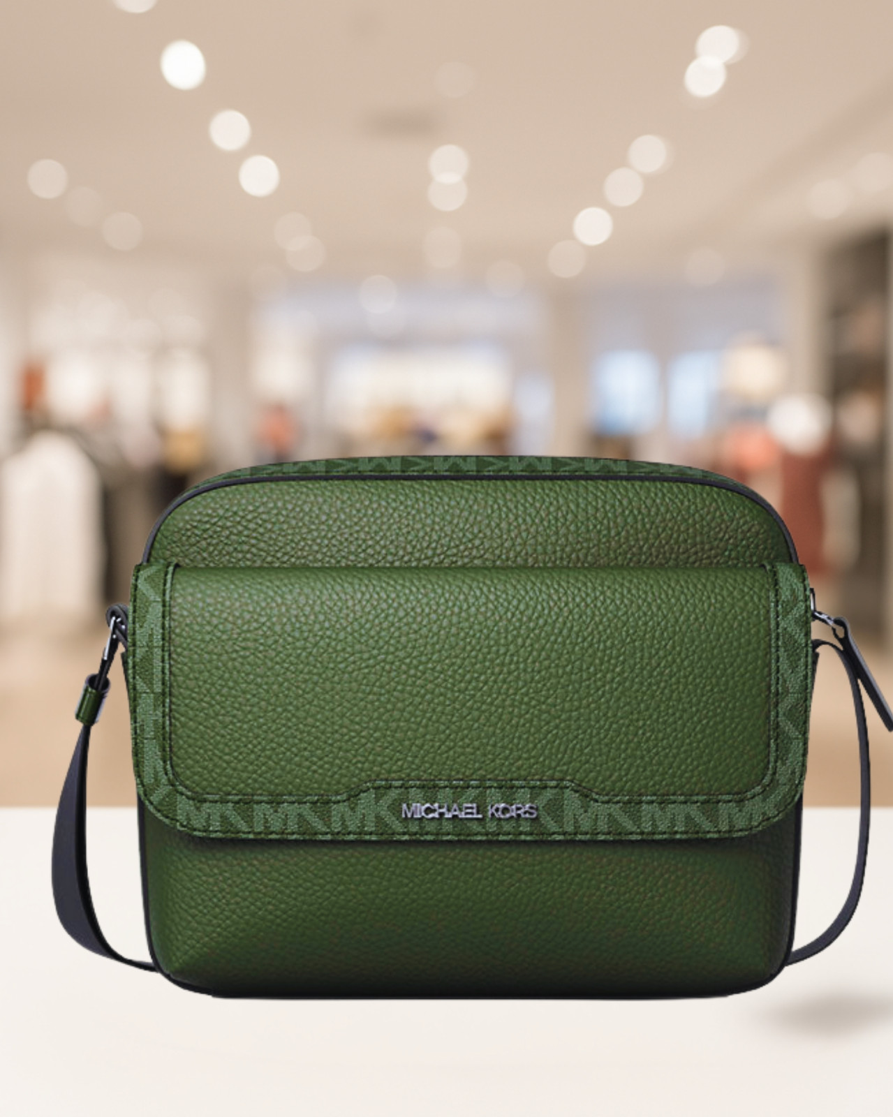 Michael Kors Cooper Men MD Leather & Logo Flap Camera Crossbody Bag Variation