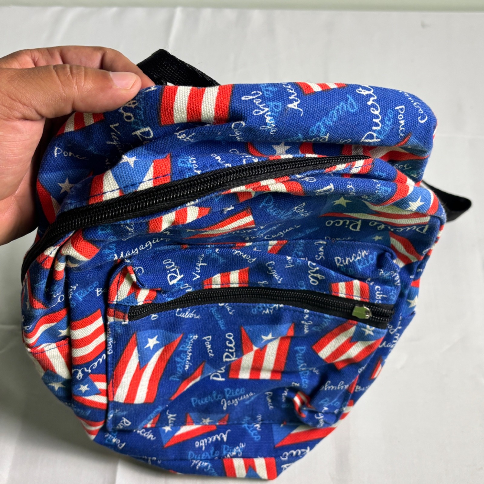 Puerto Rico Flag All Over Print Mini Backpack Souvenir Travel Bag Backpack