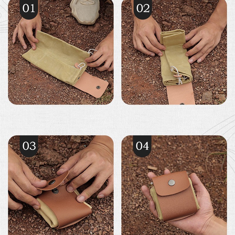 Durable Waterproof Wear-Resistant Multi-Pocket Camping Foraging Tool Storage Bag