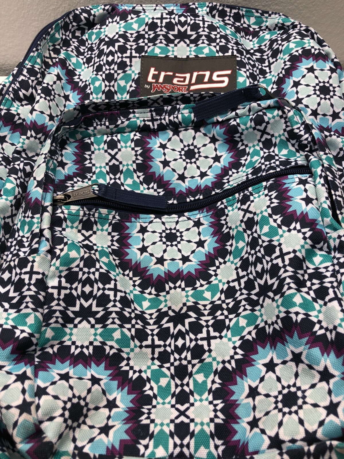 Trans By JanSport Large Backpack Multicolor Green Blue Padded Adjustable Straps