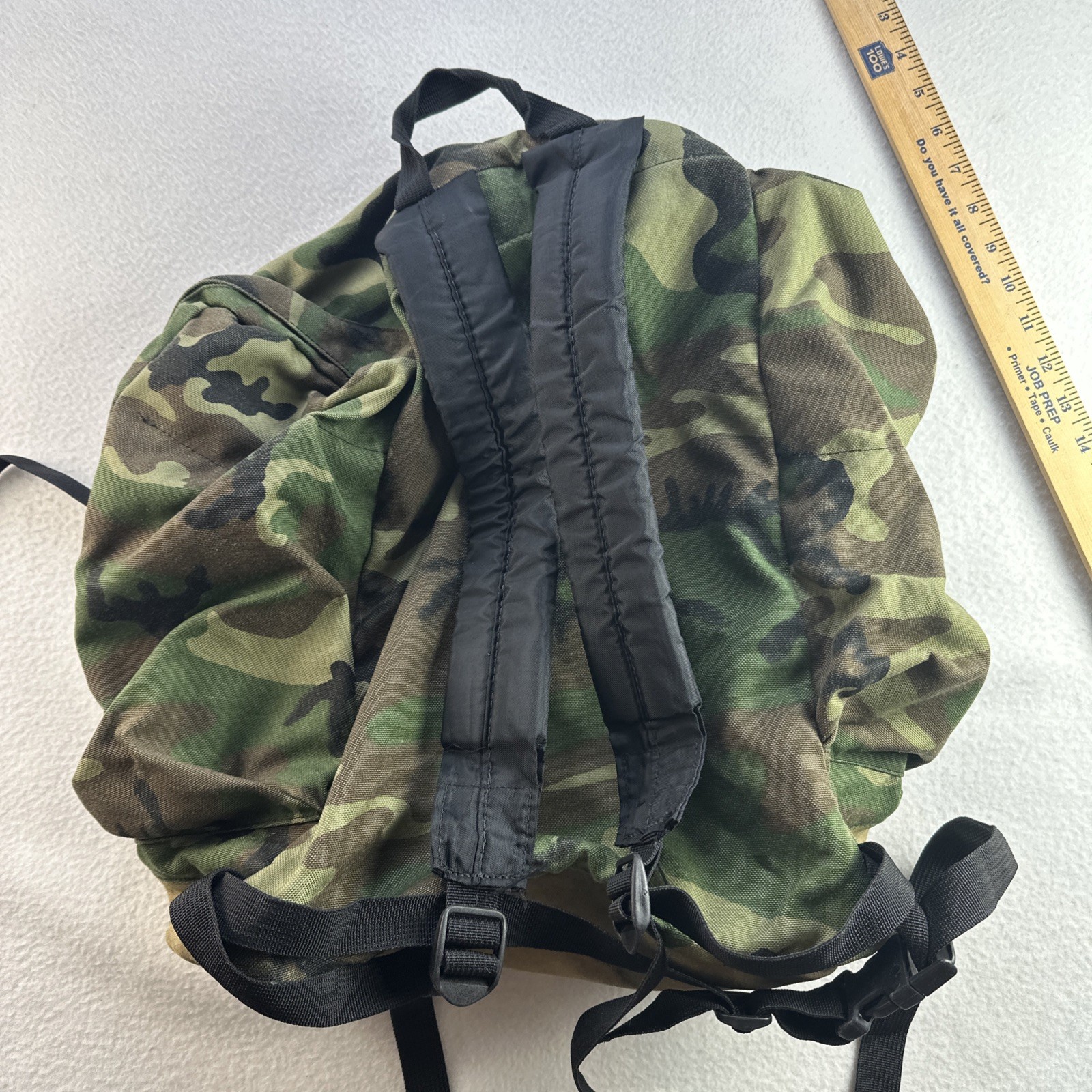 Fieldline Backpack Mens Canvas Adjustable Strap Woodland Camouflage Made in USA