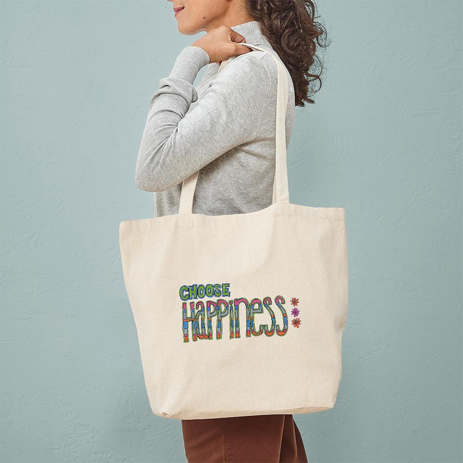 CafePress Choose Happiness Tote Bag (399332614)