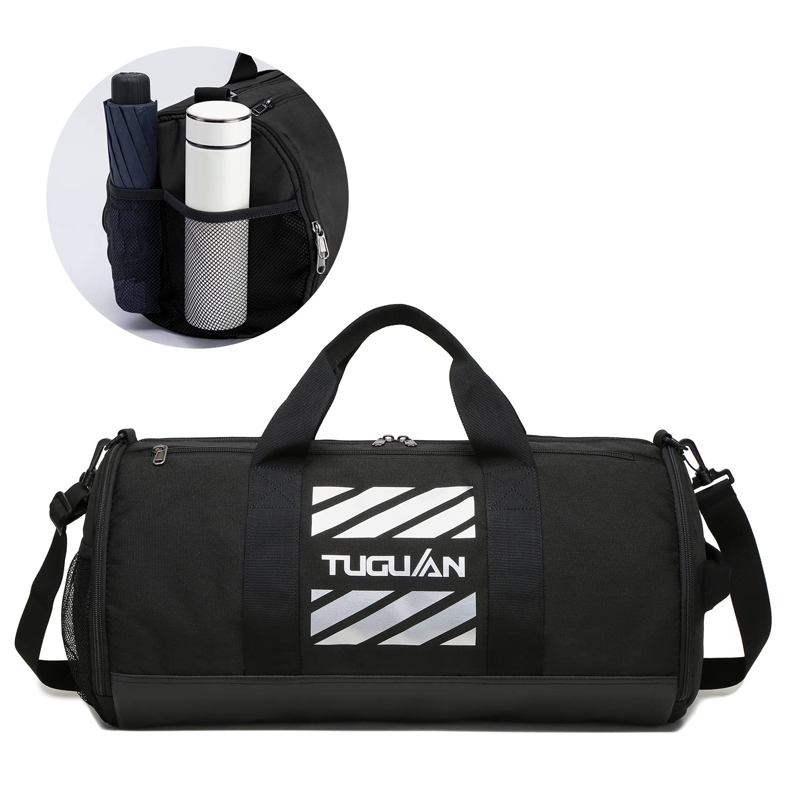 40L Gym Bag for Men Women with Wet Pocket & Shoe Compartment Travel Duffle Bag