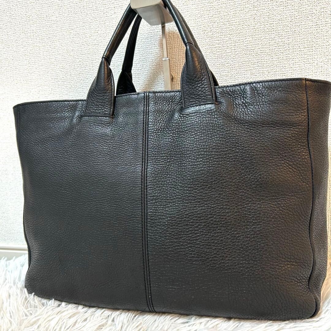 PORTER WITH Brief Tote Bag S Black Leather Briefcase Business A4 Men 38cm