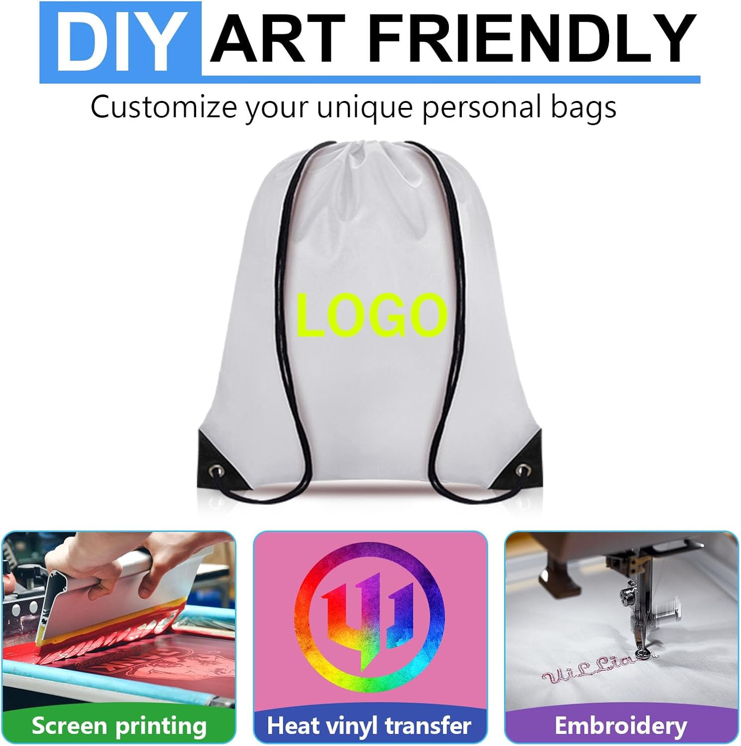 120 PCS Colorful Drawstring Backpacks for Sports & Travel – 20 Colors