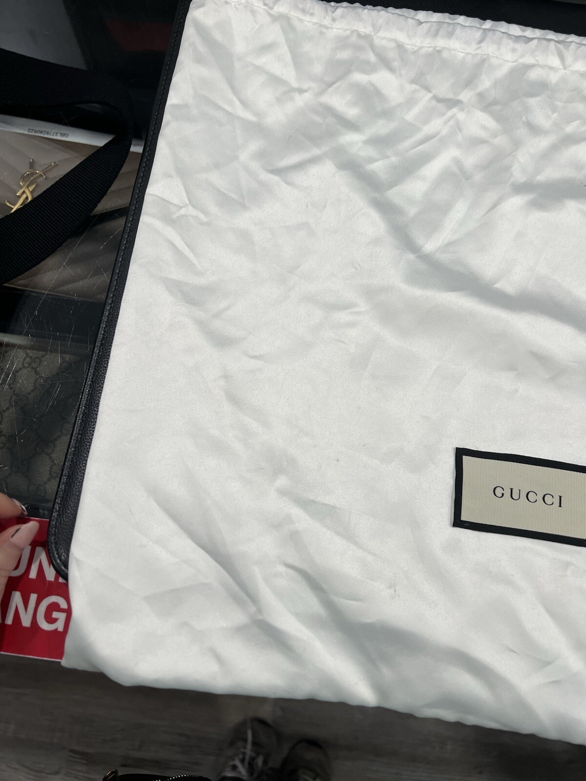 Gucci Techno Web Stripe Belt Bag W/Duster & Authenticity Retail $1400