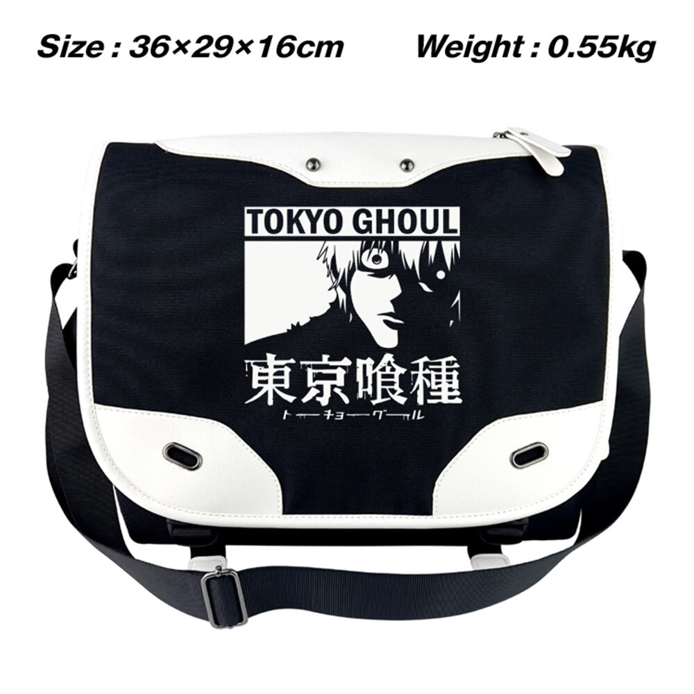 Tokyo Ghoul Men’s Long Strap Shoulder Bags Unisex Messenger School Bag Crossbody