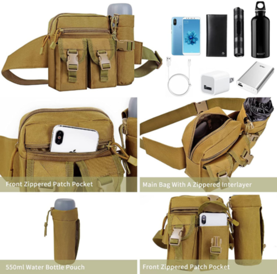 Utility Tactical Waist Fanny Pack Pouch Military Camping Hiking Belt Bag Outdoor