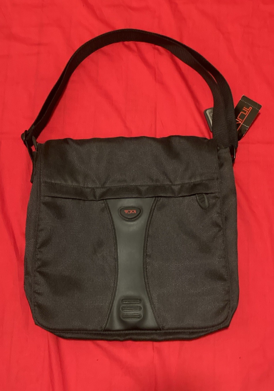 TUMI Collister Square Messenger Bag 0503C Carbon Black Crossbody Organizer NWT