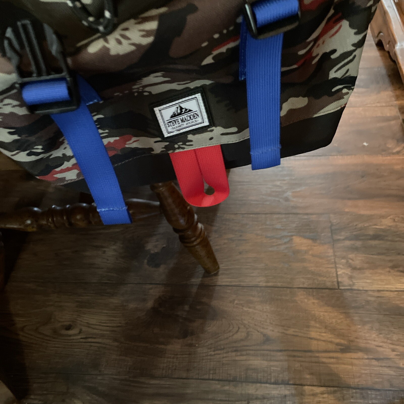 Steve Madden Camo Backpack Black Brown &orange See Description!