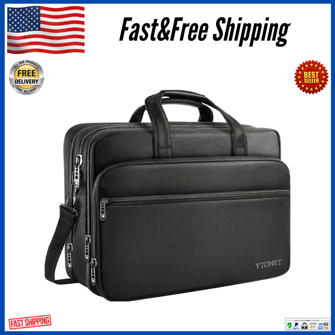 17.3 inch Laptop Bag Travel Briefcase with Organizer Expandable Large Hybrid for