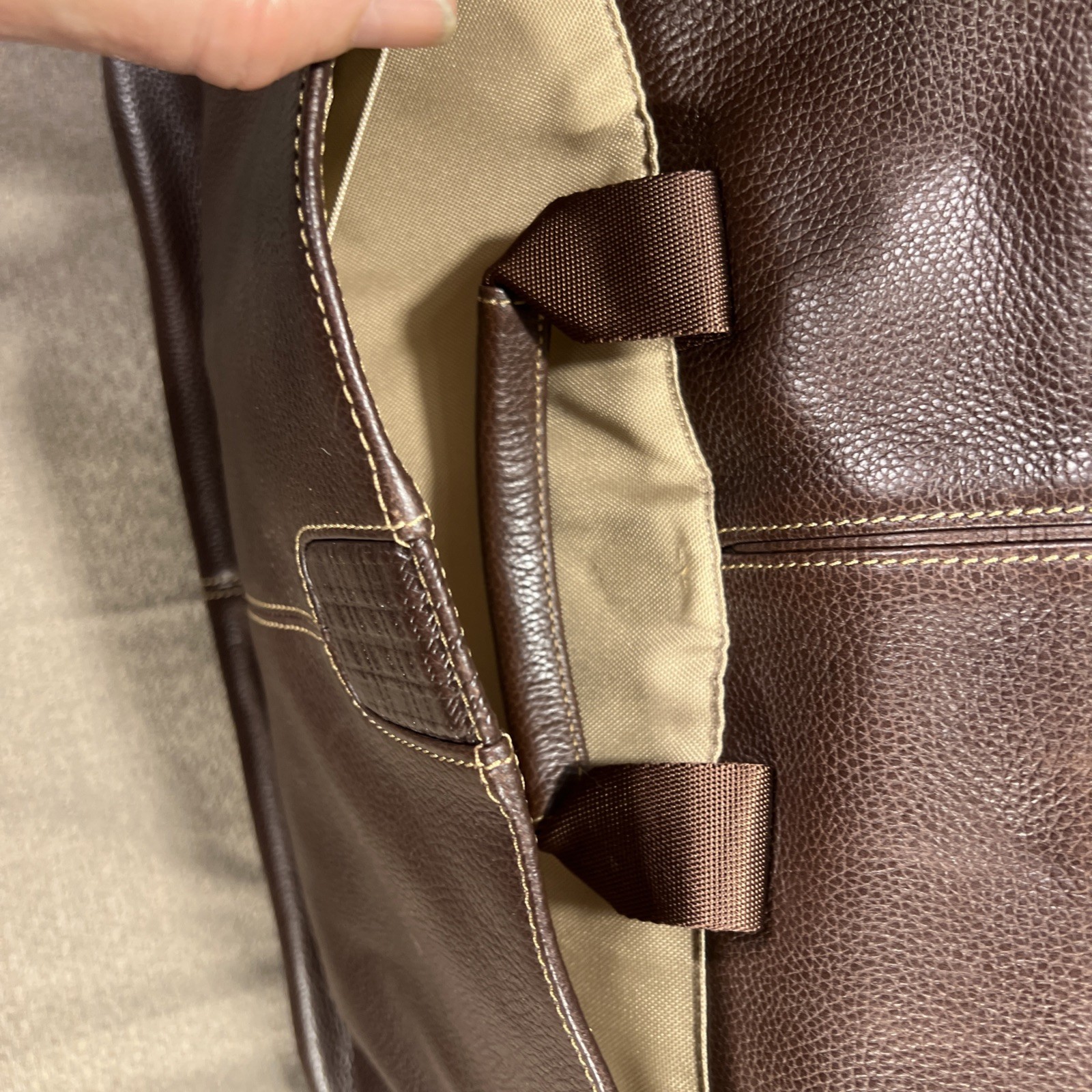 Boconi Brown Leather Message Bag
