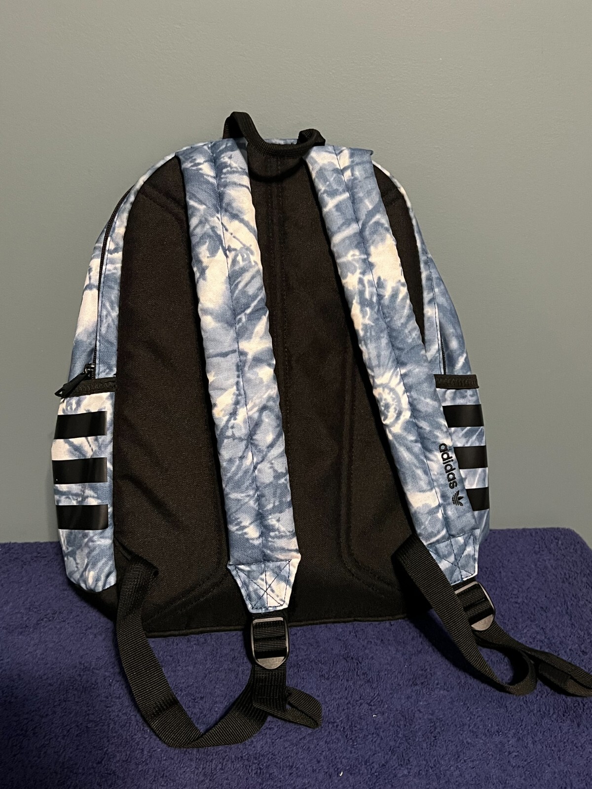 ADIDAS BLUE TIE DYE BACKPACK LAPTOP CASE