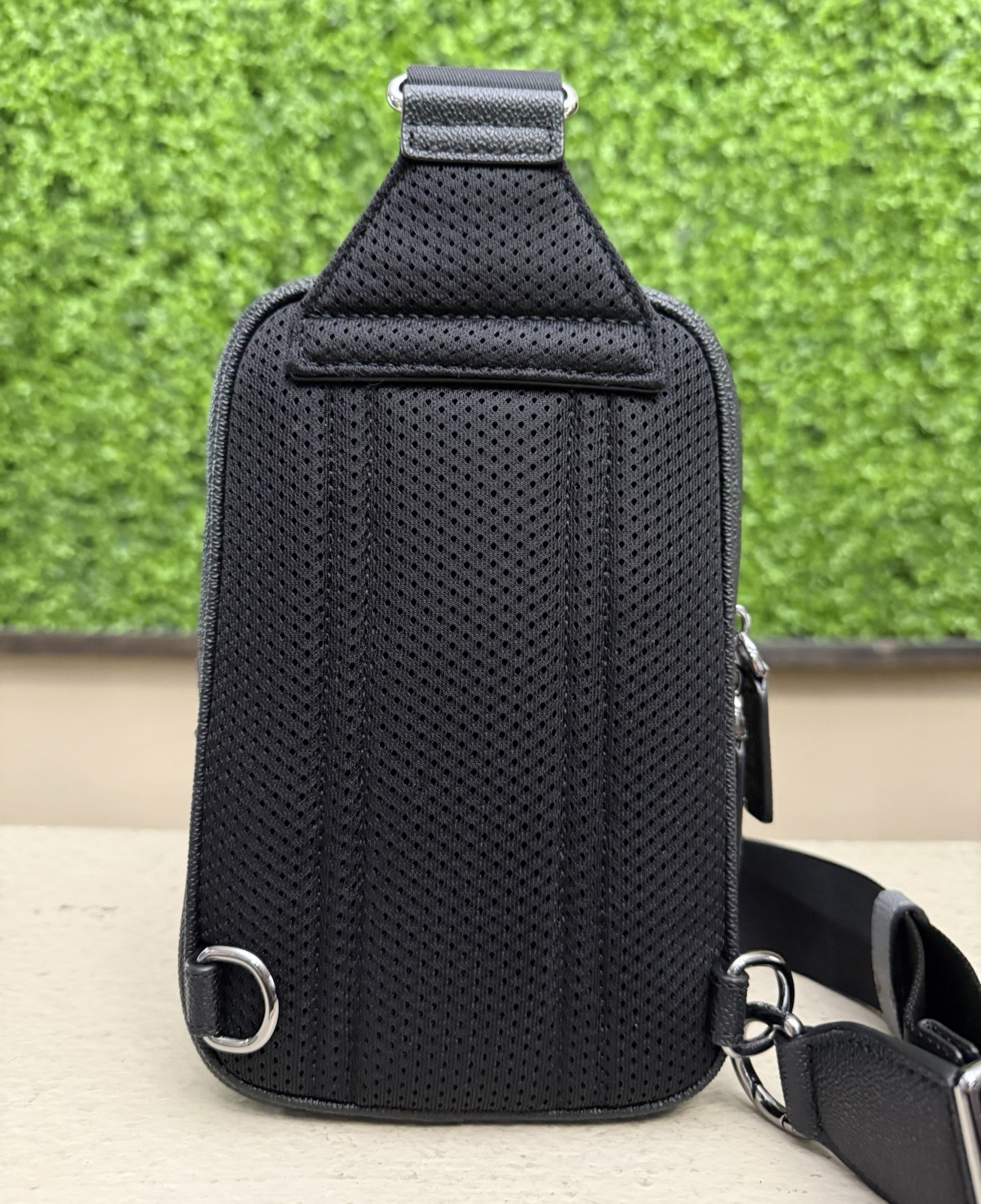 Michael Kors Cooper Medium Signature Logo Crossbody Sling Pack Gunmetal Black