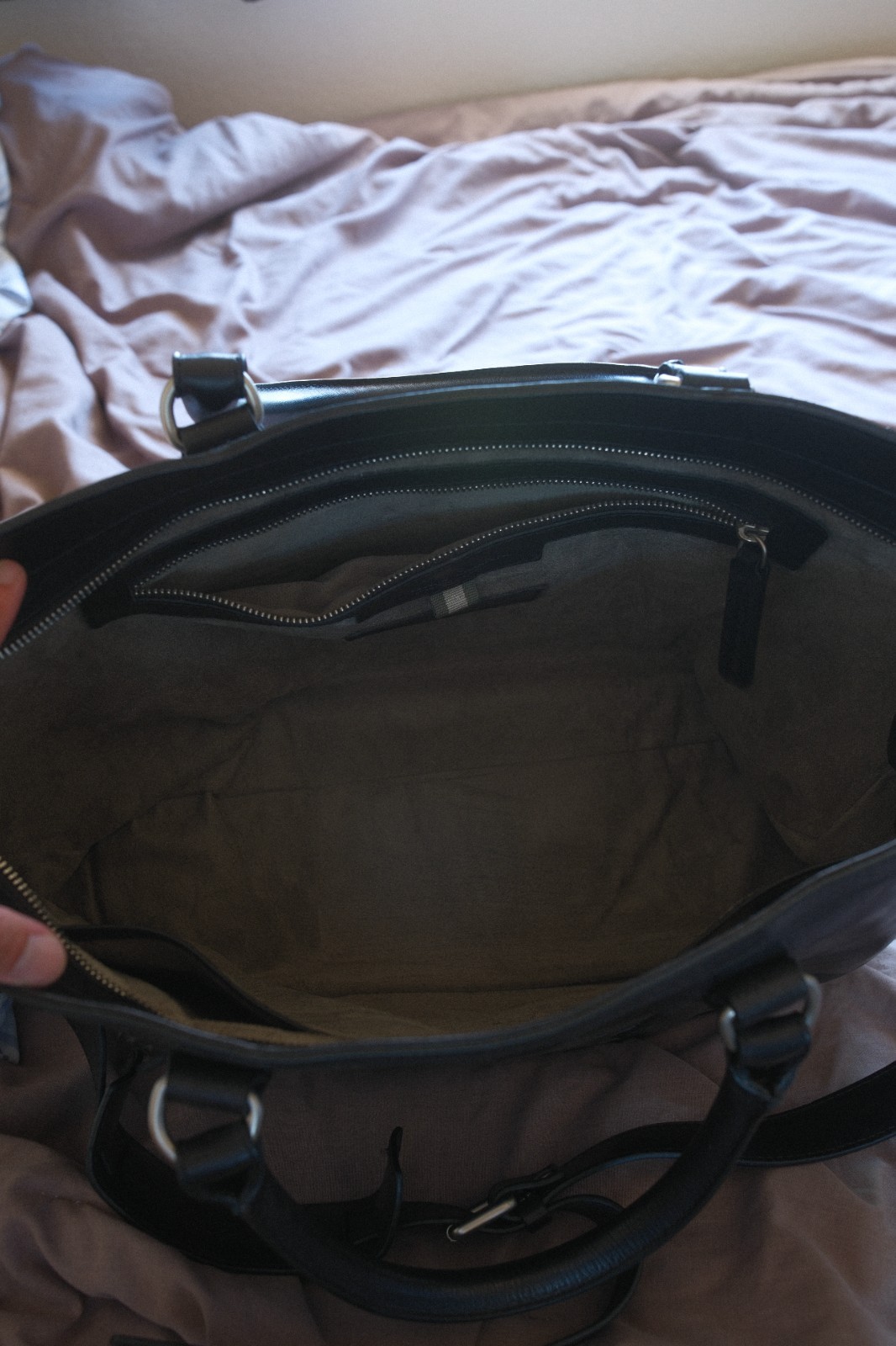 [Officine Creative] Quentin 008 Black Leather bag with removable straps