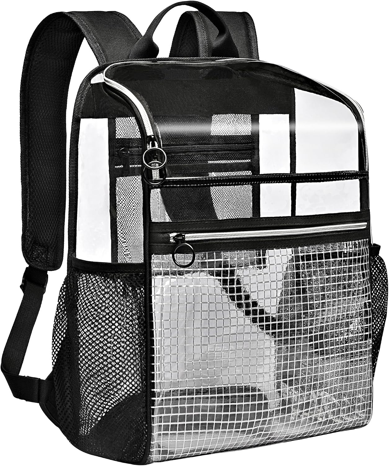 Clear Backpacks for School,17”Large Clear Backpack See through Bookbag Heavy Du