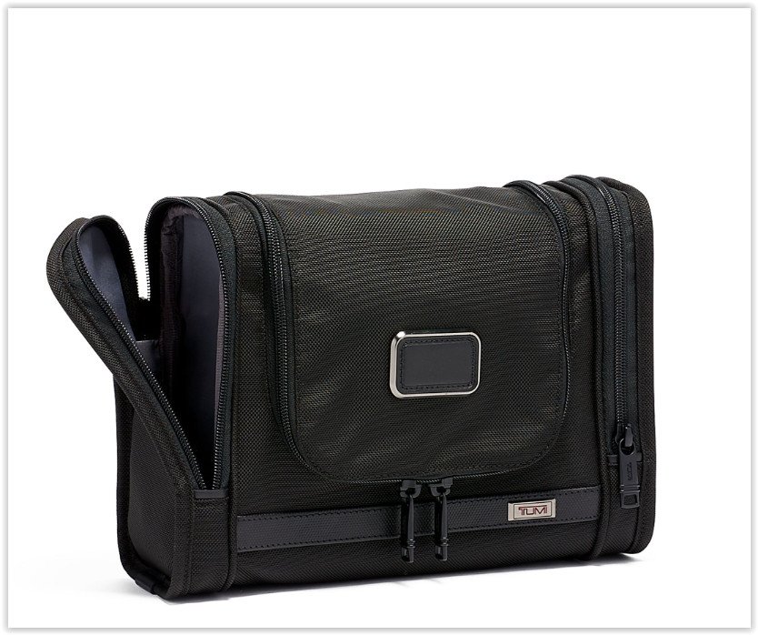 NWT TUMI ALPHA HANGING TRAVEL TOILETRY BAG KIT Black Ballistic Nylon 117254-1041