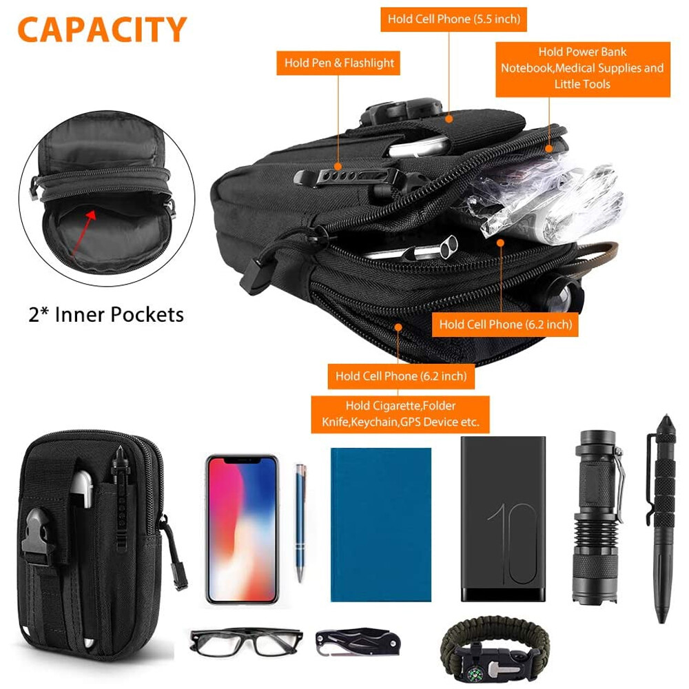 Tactical Waist Fanny Pack Belt Bag Phone Pouch Military Outdoor Camping Hiking