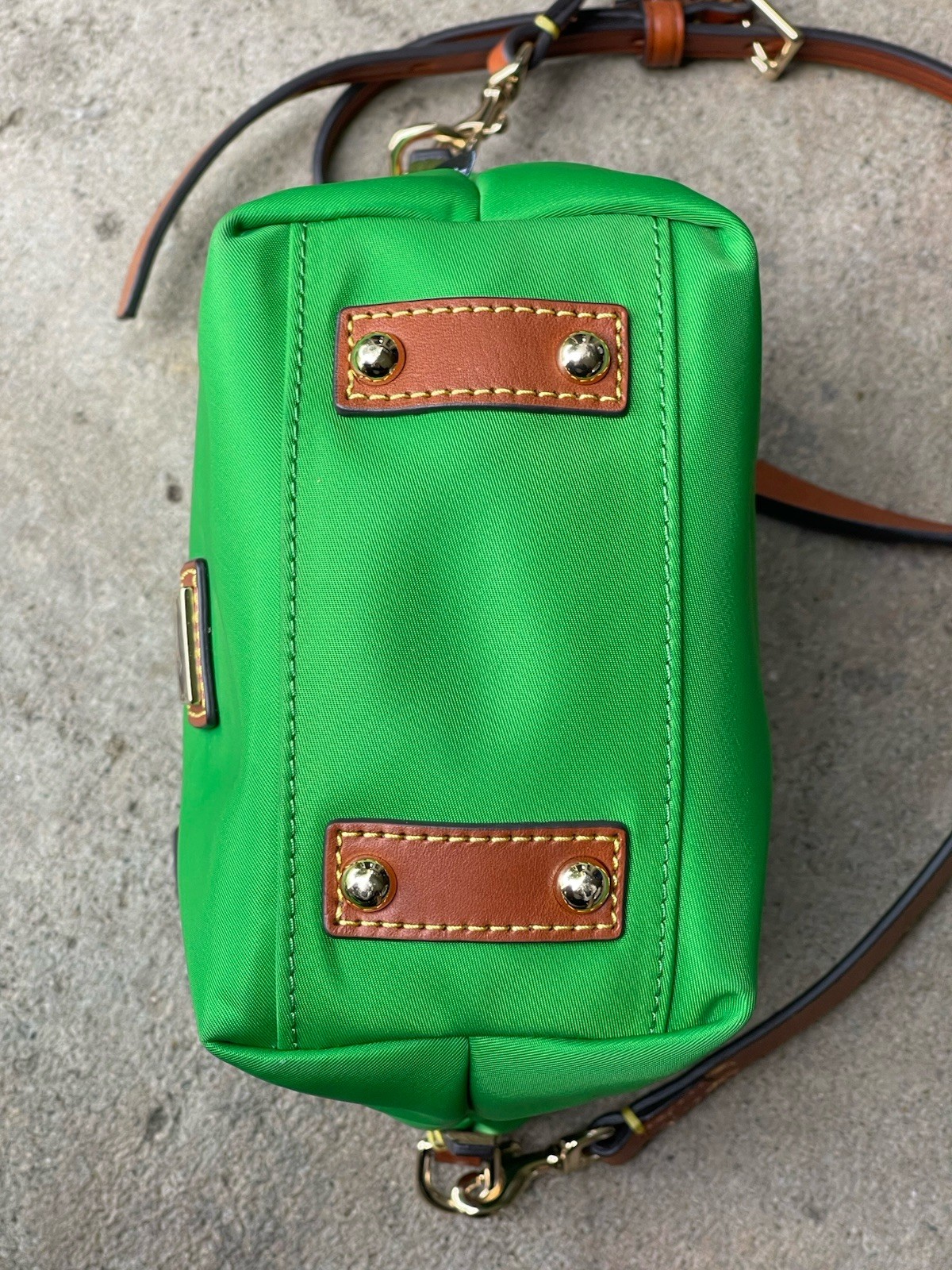Dooney & Bourke Wayfarer Small Hobo Crossbody Bag Vibrant Green & Brown Leather