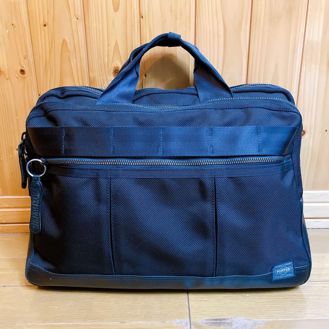 PORTER YOSHIDA HEAT 2WAY Briefcase Business Bag Black made in Japan Authentic