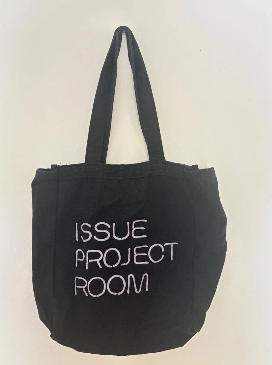 Issue Project Room Tote Bag Black Cotton Gray Print NYC Art Organization Logo