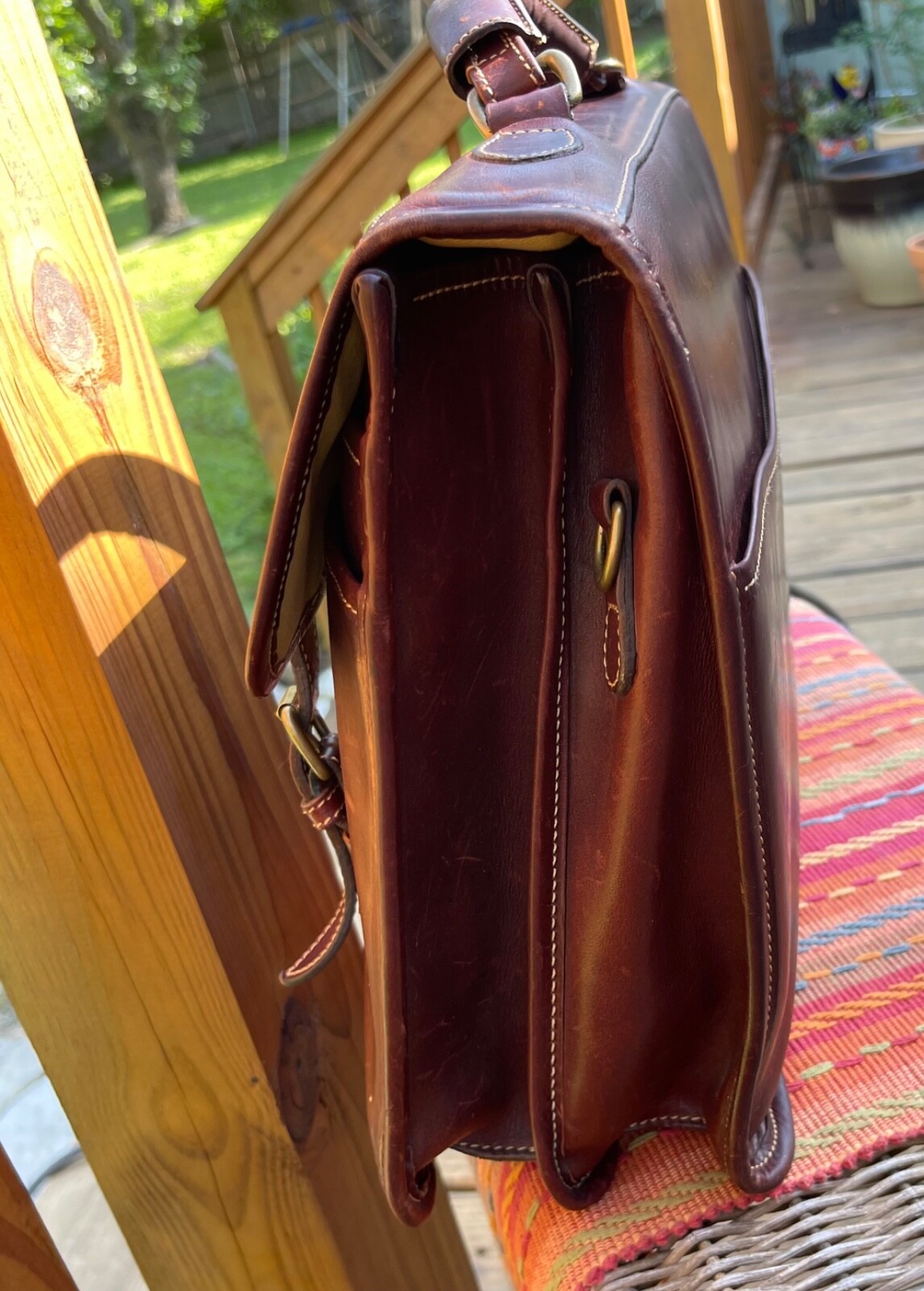 Tusting Wymington Satchel Briefcase Leather England MSRP:$1,175