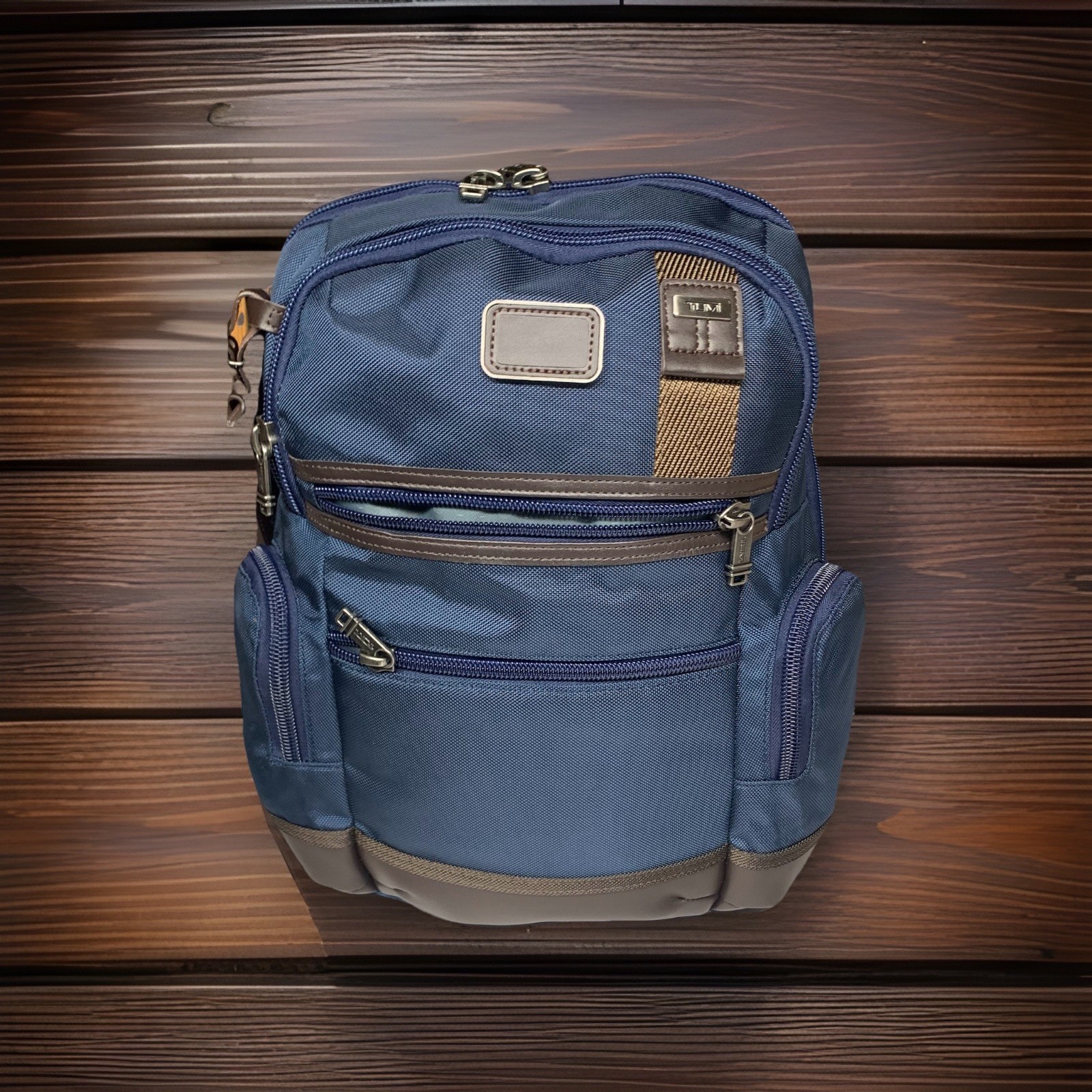 New-Tumi Alpha Bravo Knox Backpack 222681 Navy Expandable.