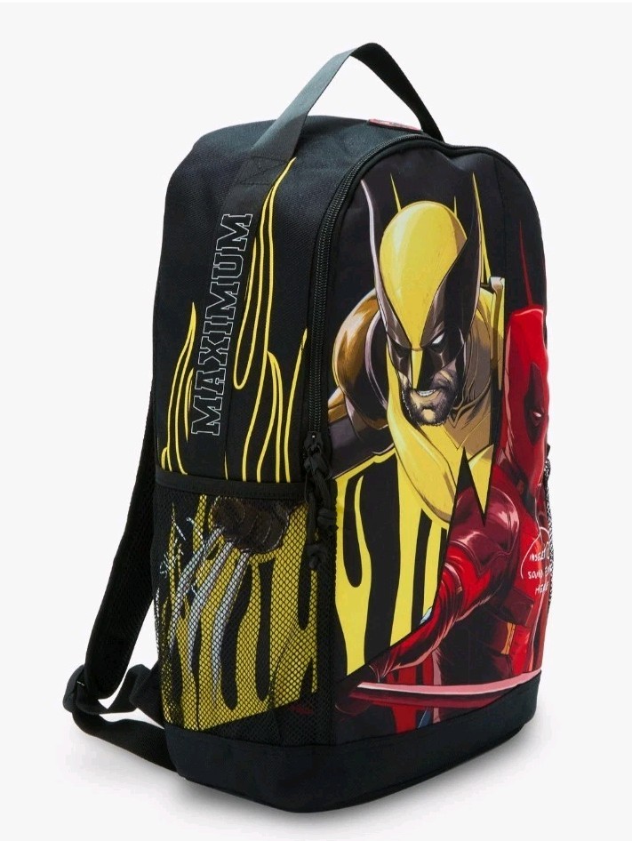 BioWorld Deadpool & Wolverine Split Laptop Backpack Insert Sound Effects Here