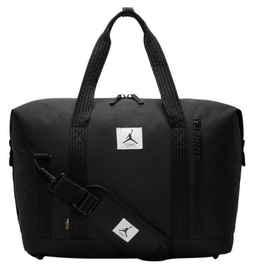 Jordan Black Cordura Logo Duffel Bag GYM bag BLACK NEW Nike AUTHENTIC MA0798-023